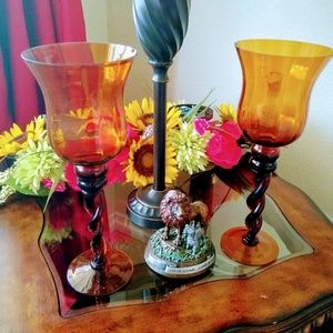 Glass Candle Holders
